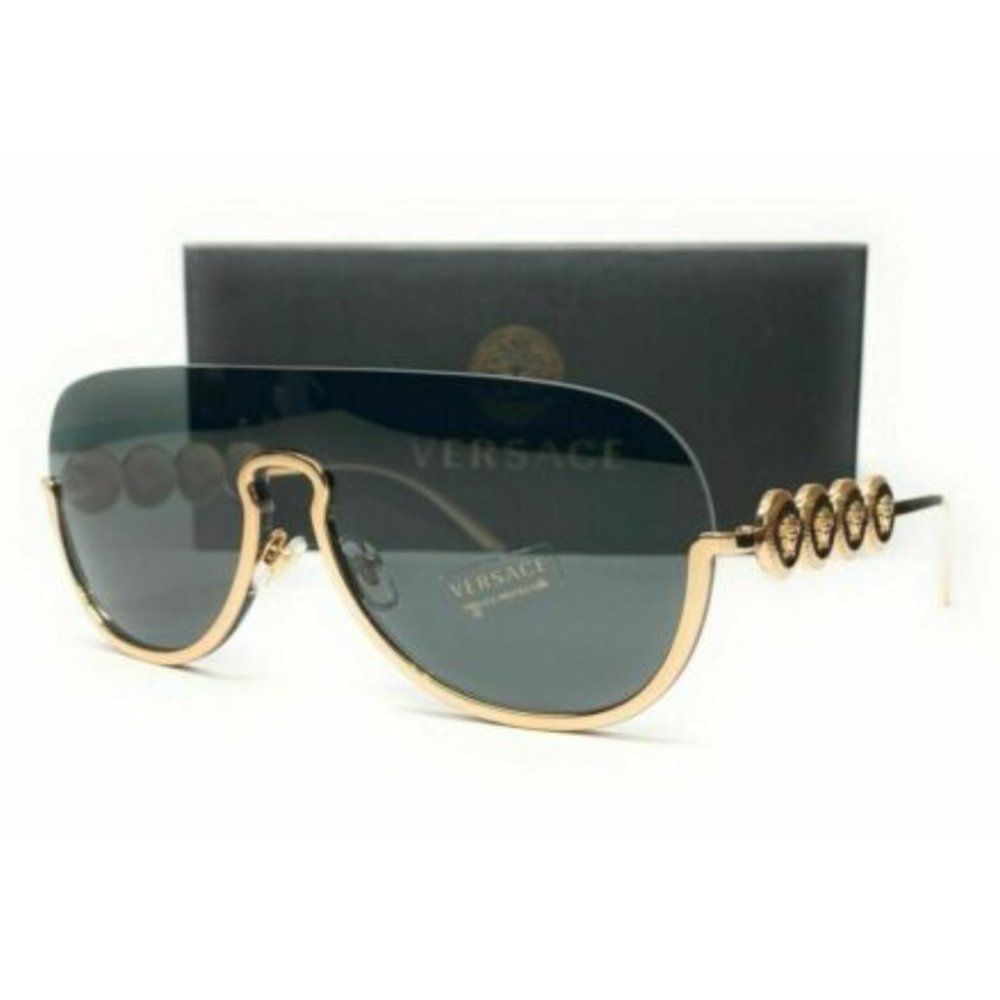 Ladies Versace Gold and Grey Metal Sunglasses!